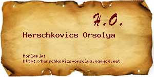 Herschkovics Orsolya névjegykártya