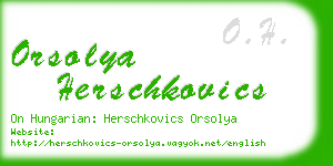 orsolya herschkovics business card